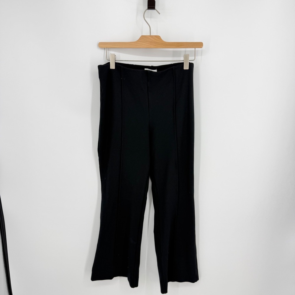 Maeve Margot Kick Flare Pants Women Medium Black Seamed Pull On Anthropologie‎